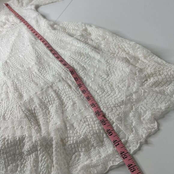 Chris McLaughlin White Lace Dress Womens Sz 14 Bachelorette Party Beach Boho - Picture 12 of 14